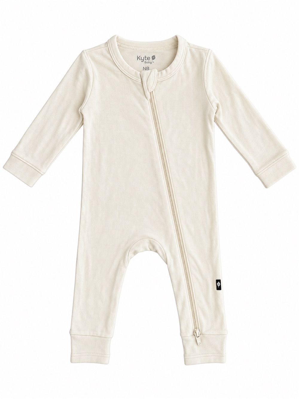 Kyte Baby Cream Bamboo Zipper Footie Sleeper Preemie PR